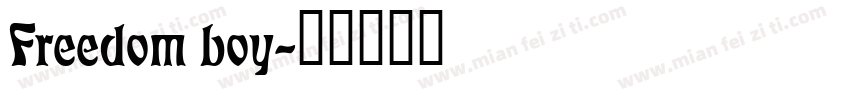 Freedom boy字体转换